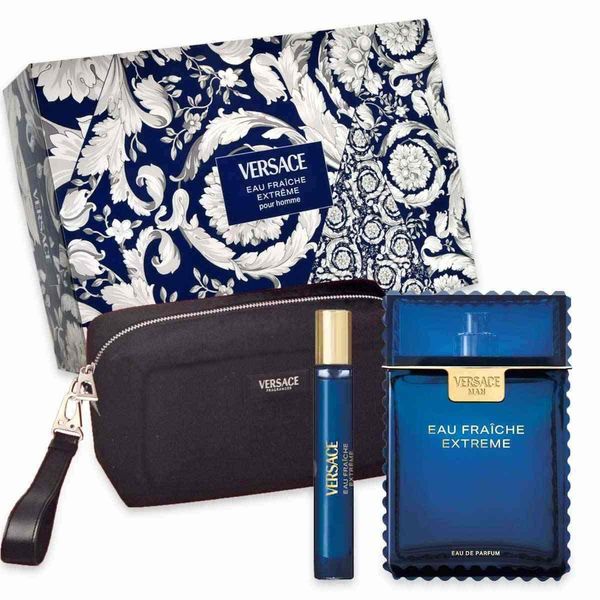 Versace Man Eau Fraiche Extreme EDP 100 ml + EDP 10 ml + Case комплект за мъже Versace Man Eau Fraiche Extreme EDP 100 ml + EDP 10 ml + Case комплект за мъже